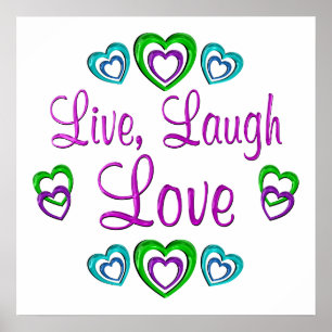 Póster Live Laugh Love