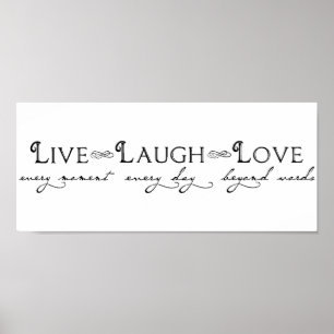 Póster Live Laugh Love