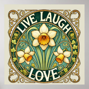 Póster Live Laugh Love
