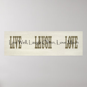 Póster Live Laugh Love
