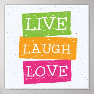 Póster Live Laugh Love 2