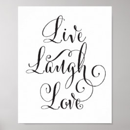 Póster Live, Laugh, Love art print