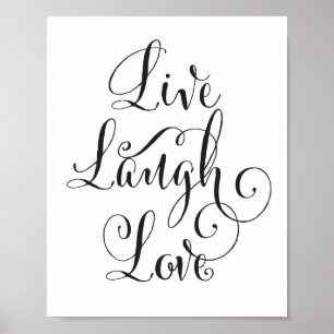 Póster Live, Laugh, Love art print