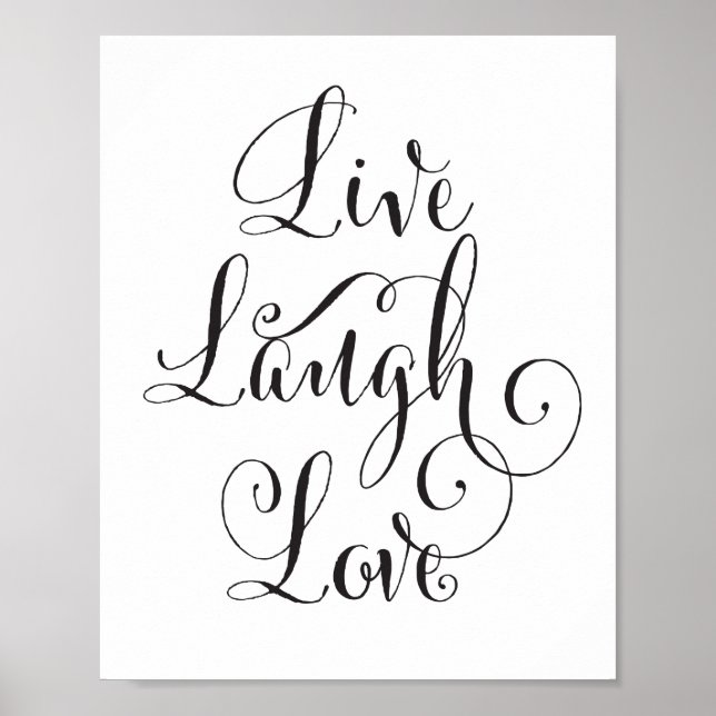 Póster Live, Laugh, Love art print (Frente)