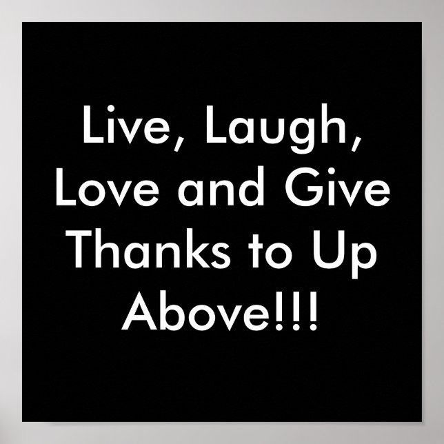 Póster Live, Laugh, Love Poster (Frente)