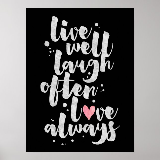 Póster Live Laugh Love - Poster Inspirador (Frente)