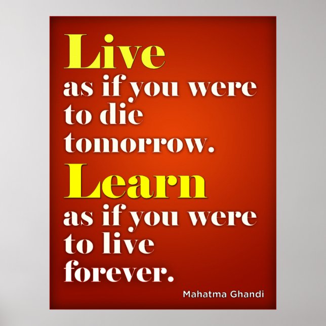 Póster Live & Learn (Frente)