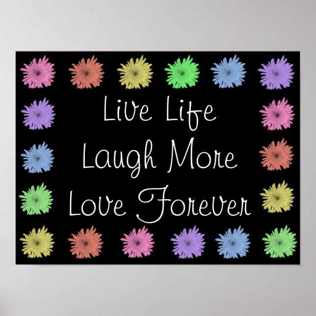 Póster Live Life Ría Más Amor Para Siempre (Frente)