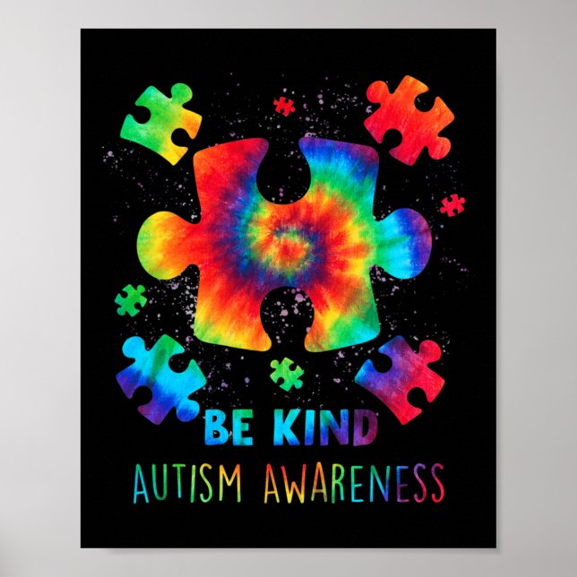 Póster Live Love Accept Autism Awareness Support Aceptabl (Frente)