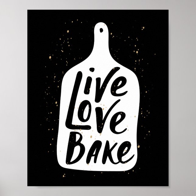 Póster Live Love Bake Baker (Frente)