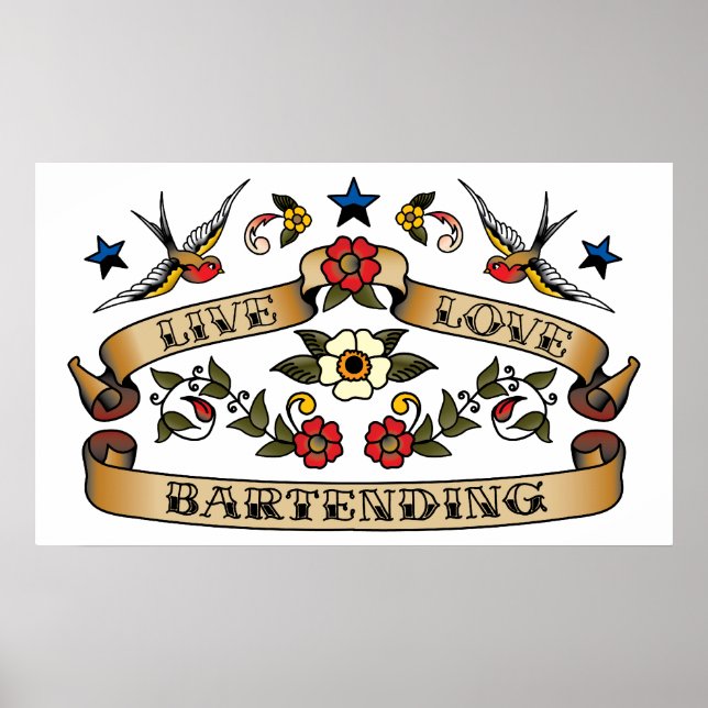 Póster Live Love Bartending (Frente)