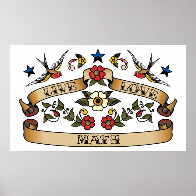 Póster Live Love Math (Frente)