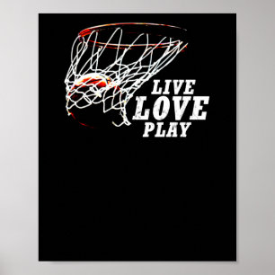 Póster Live Love Play Basketball De Subgirl