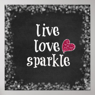 Póster Live Love Sparkle