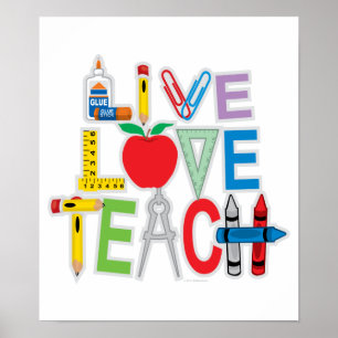 Póster Live Love Teach