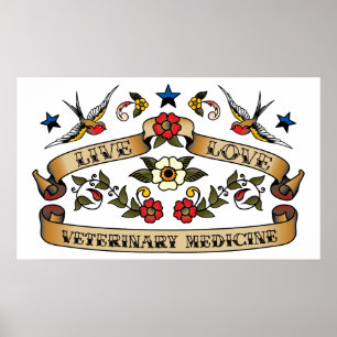 Póster Live Love Veterinary Medicine
