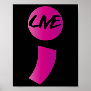 Póster Live Semicolon Sensibilización sobre el suicidio D