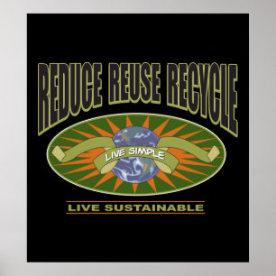 Póster Live Simple Sustainable