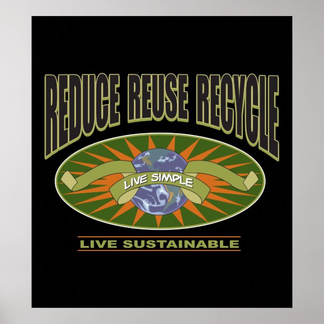 Póster Live Simple Sustainable (Frente)