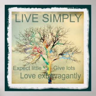 Póster Live Simply
