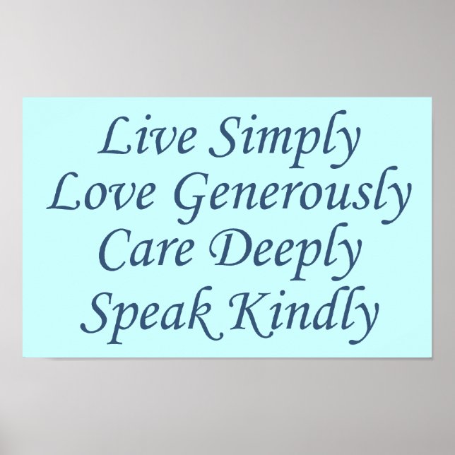 Póster Live Simply blue (Frente)