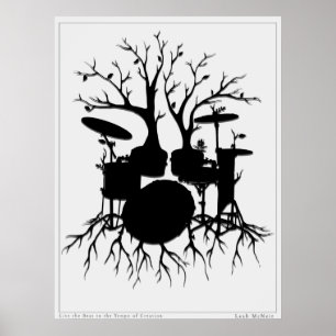 Póster Live the Beat to the Tempo of Creation ~ drum art