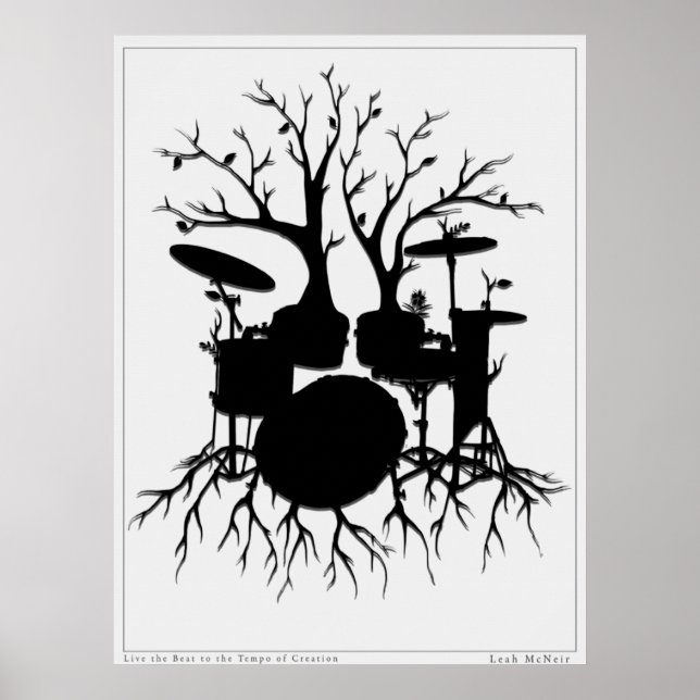 Póster Live the Beat to the Tempo of Creation ~ drum art (Frente)