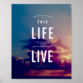 Póster Live This Life - 8"x10" Art Print