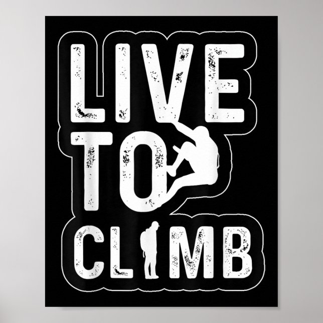 Póster Live To Climb Senking Adventure Retro Sunse (Frente)