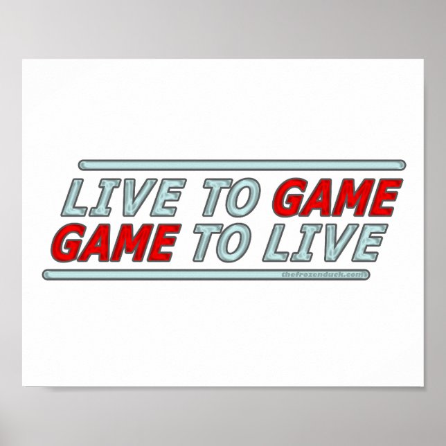 Póster Live to Game (Frente)