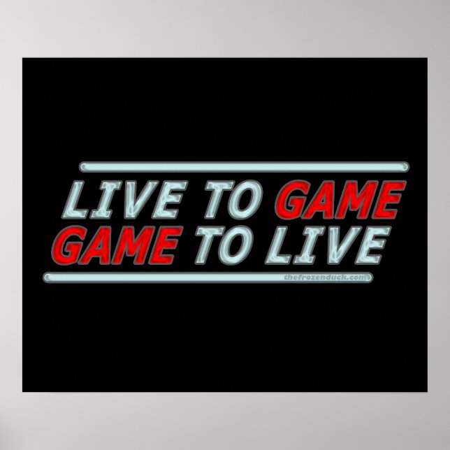 Póster Live to Game (Frente)
