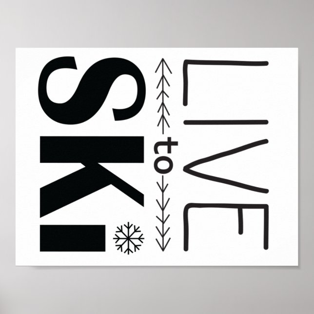 Póster Live to Ski poster (Frente)