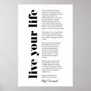 Póster Live Your Life by Tecumseh