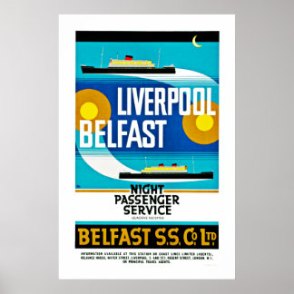 Póster Liverpool - Belfast Ferry