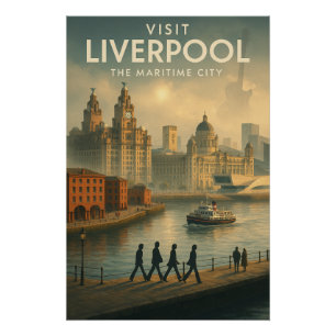 Póster Liverpool, Inglaterra – La Ciudad Marítima.