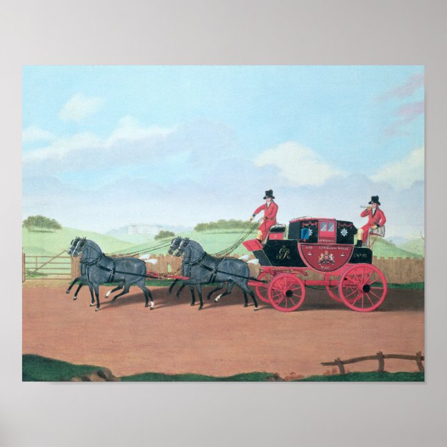 Póster Liverpool y London Royal Mail Coach, 1812 (Frente)