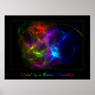 Póster Livin en el paraíso de un Raver