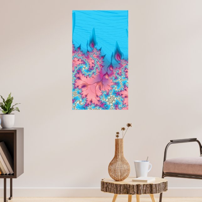 Póster Living Coral Reef Fractal Ocean Abstract (Salón 3)