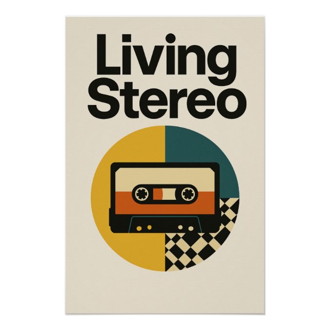 Póster Living Stereo – L’affiche rétro qui groove (Anverso)