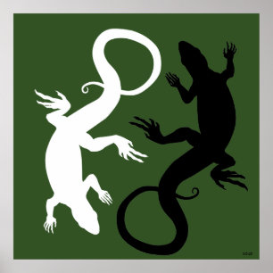 Póster Lizard Art Poster Reptile Poster Grande