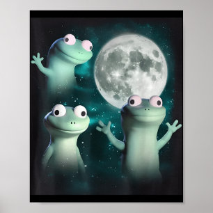 Póster Lizard Lizard Lizard Funny Lizard Moon Trending Me