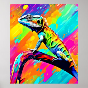 Póster Lizard Neonscale