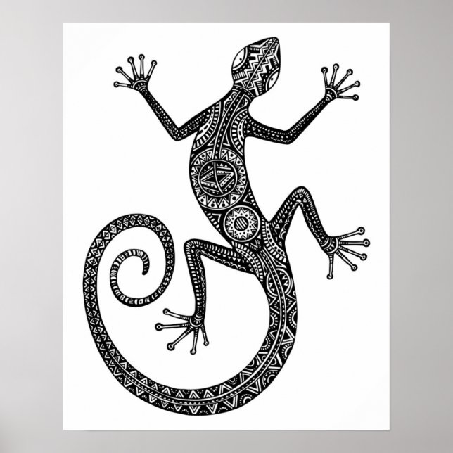 Póster Lizard O Salamander Doodle 2 (Frente)