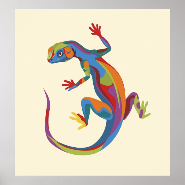 Póster Lizard pintado (Frente)