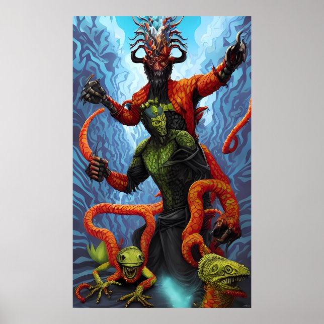 Póster Lizard Power Bonanza - Ken Gage Surreal Art (Frente)