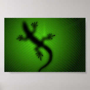 Póster Lizard Silhouette