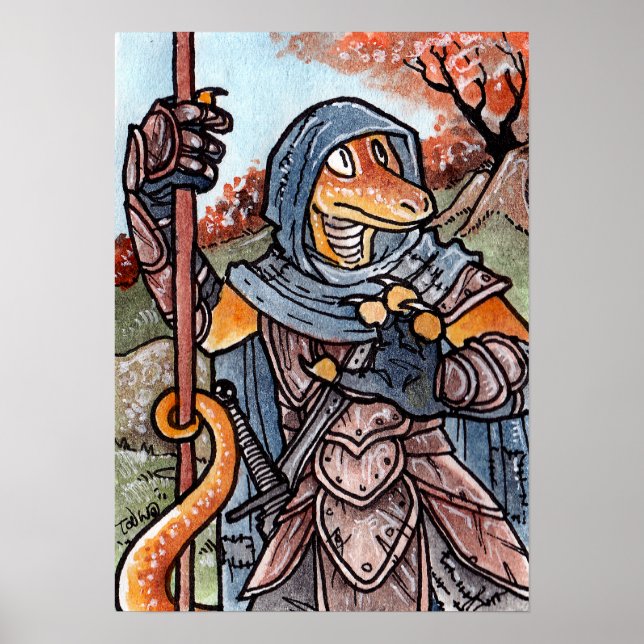 Póster Lizard Warrior Poster (Frente)