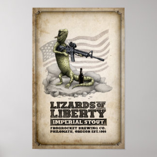 Póster Lizards of Liberty Imperial Stout