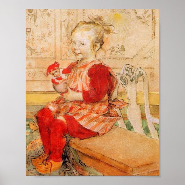 Póster Lizbeth sosteniendo una muñeca (Frente)