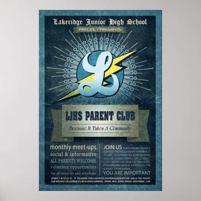 Póster LJHS Parent Club (Frente)